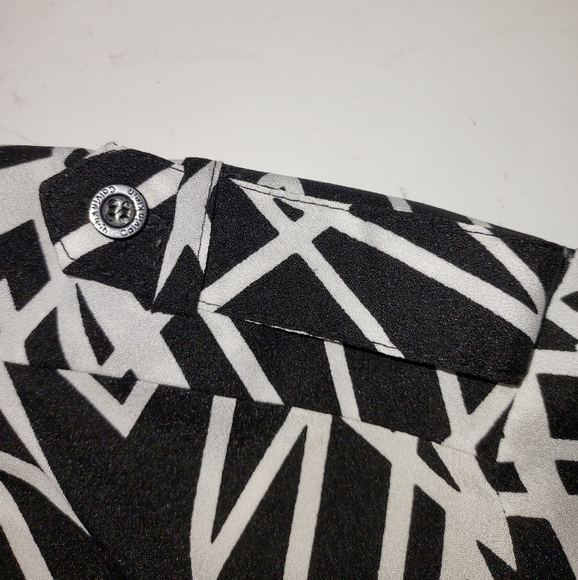 Calvin Klein Women XL Corpcore Button Down Flap Pocket Sleeve Tabs Top - Picture 5 of 6